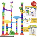 Marble Run Sets for Kids Marble Galaxy Fun Run Set Game Translucent Marble Maze Race Track Discovery Toys Educational STEM Toy Building Construction Games 90 Marbulous Pcs & Glass Marbles  B07B5YTV83